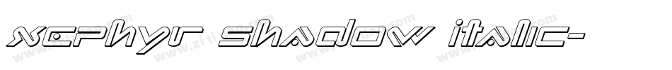 Xephyr Shadow Italic字体转换